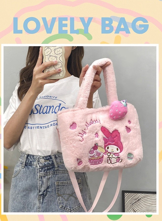 Sanrio MyMelody Plush Crossbody Bag With Adjustable Shoulder Strap - Image 2
